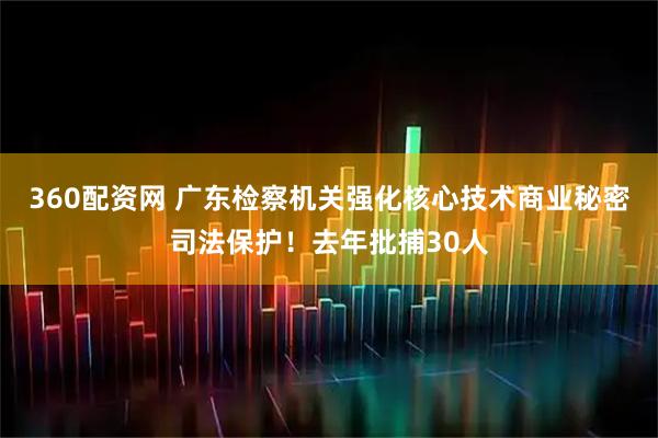 360配资网 广东检察机关强化核心技术商业秘密司法保护！去年批捕30人
